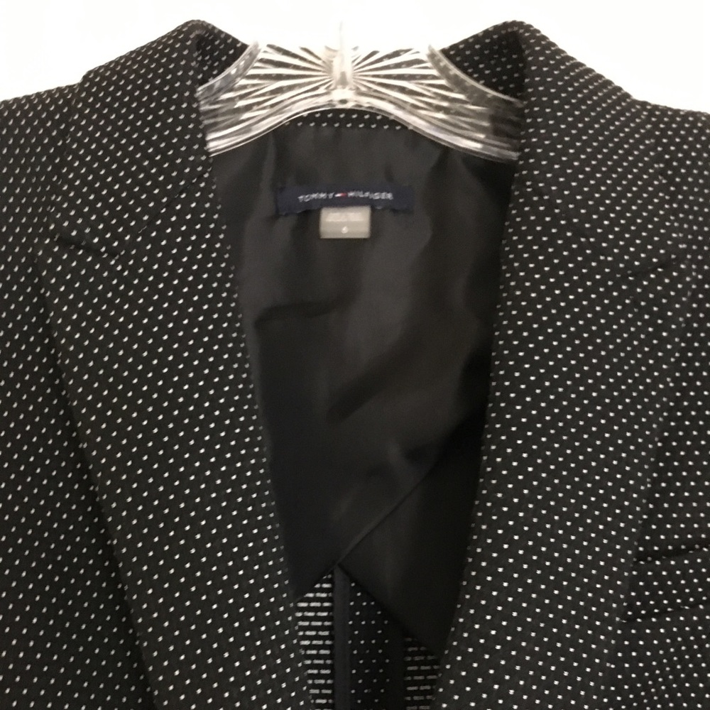 Tommy Hilfiger Black & White Polka Dot Blazer